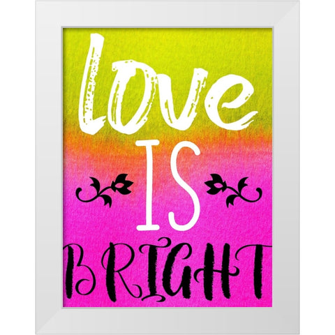 Bright Love White Modern Wood Framed Art Print by Phillip, Jamie