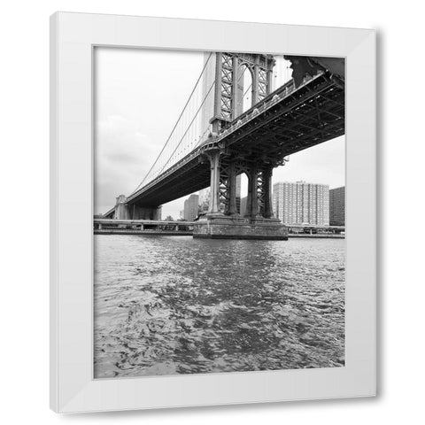 MANHT BRDG 2 White Modern Wood Framed Art Print by Phillip, Jamie