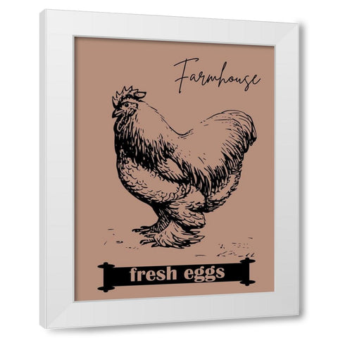 Farmhouse White Modern Wood Framed Art Print by Phillip, Jamie