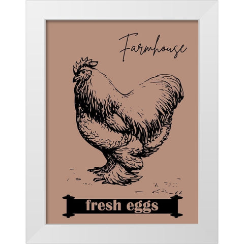 Farmhouse White Modern Wood Framed Art Print by Phillip, Jamie