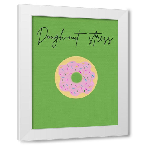 Doughnut Stress White Modern Wood Framed Art Print by Phillip, Jamie