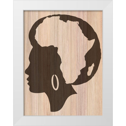 Mother Land White Modern Wood Framed Art Print by Phillip, Jamie