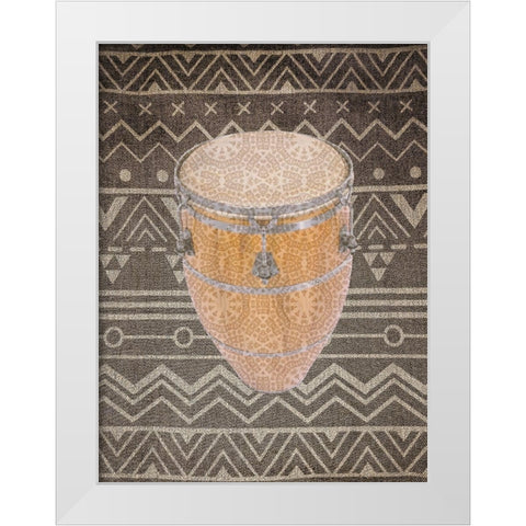Ethnic 1 White Modern Wood Framed Art Print by Phillip, Jamie