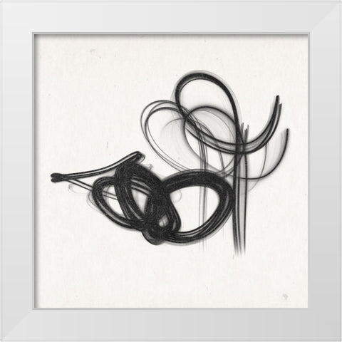 Curls White Modern Wood Framed Art Print by Phillip, Jamie