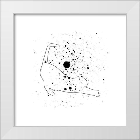 Catty Nap White Modern Wood Framed Art Print by Phillip, Jamie