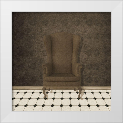 Relax In Style White Modern Wood Framed Art Print by Phillip, Jamie