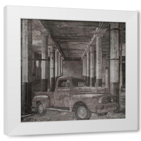 Retro Ride White Modern Wood Framed Art Print by Phillip, Jamie