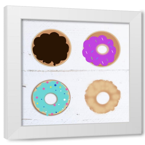 Four Dough White Modern Wood Framed Art Print by Phillip, Jamie