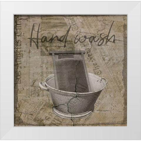 Vintage Wash White Modern Wood Framed Art Print by Phillip, Jamie