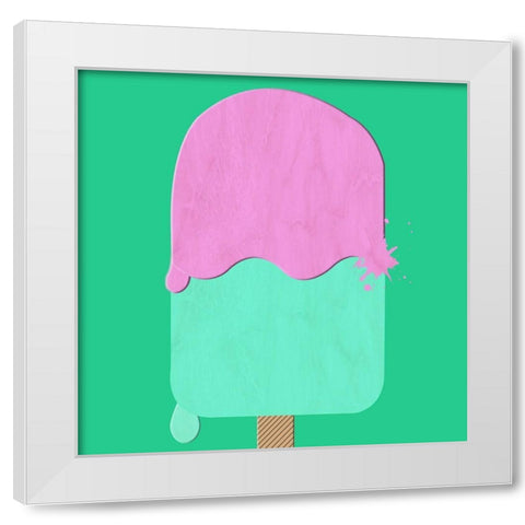 Pop Pop Pop White Modern Wood Framed Art Print by Phillip, Jamie