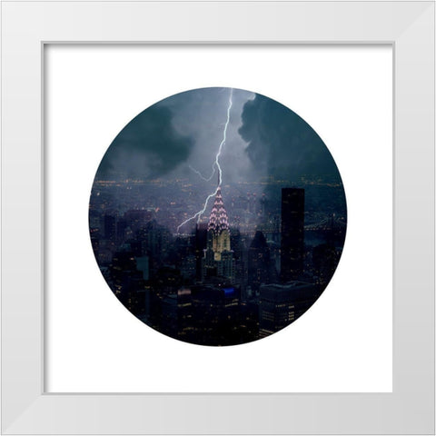 Light UP New York 1 White Modern Wood Framed Art Print by Phillip, Jamie