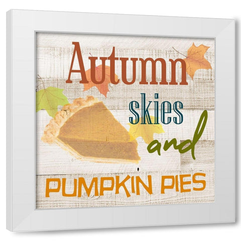 Pumpkin Pies White Modern Wood Framed Art Print by Phillip, Jamie