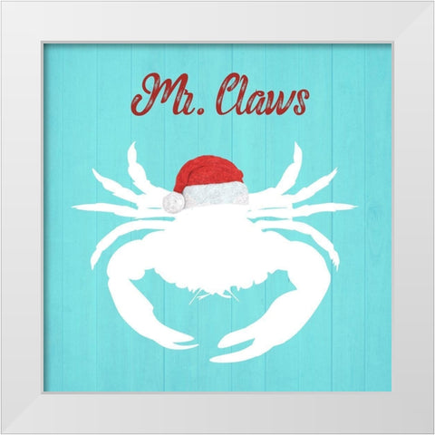 Mr. Claws White Modern Wood Framed Art Print by Phillip, Jamie
