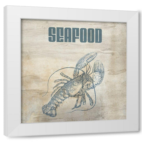 Seafood White Modern Wood Framed Art Print by Phillip, Jamie