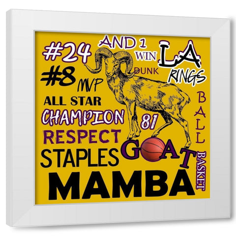 Mamba White Modern Wood Framed Art Print by Phillip, Jamie
