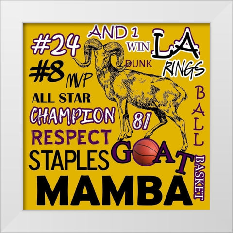 Mamba White Modern Wood Framed Art Print by Phillip, Jamie