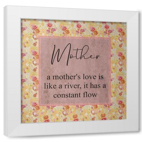 A mothers Love White Modern Wood Framed Art Print by Phillip, Jamie