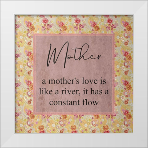 A mothers Love White Modern Wood Framed Art Print by Phillip, Jamie