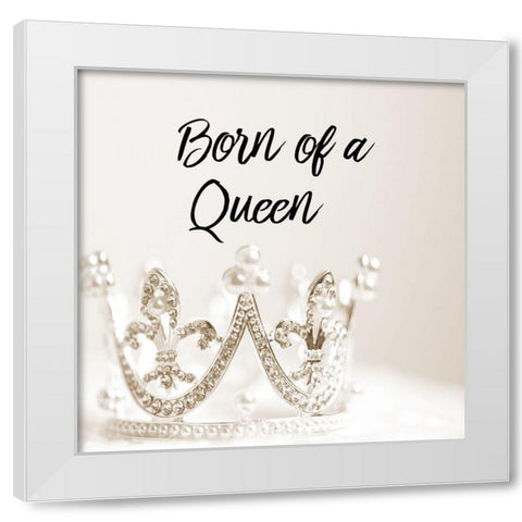 Queen White Modern Wood Framed Art Print by Phillip, Jamie
