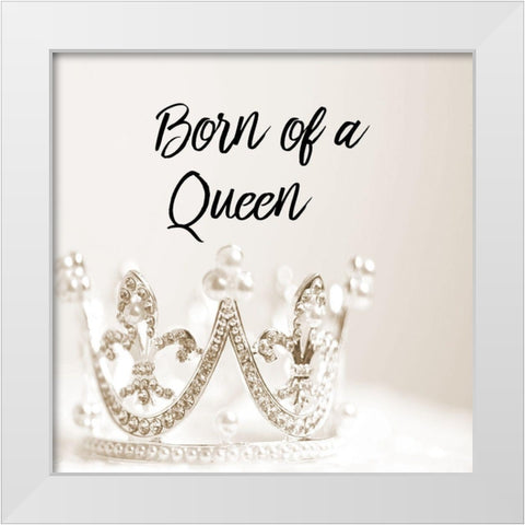 Queen White Modern Wood Framed Art Print by Phillip, Jamie