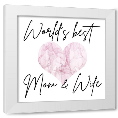 Mon And Wife White Modern Wood Framed Art Print by Phillip, Jamie