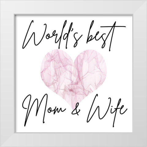 Mon And Wife White Modern Wood Framed Art Print by Phillip, Jamie