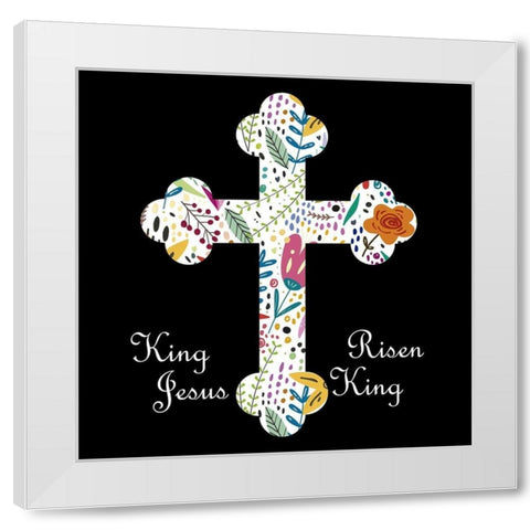 King Jesus White Modern Wood Framed Art Print by Phillip, Jamie