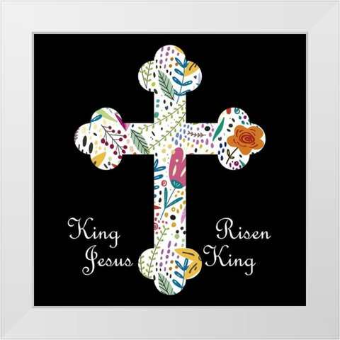 King Jesus White Modern Wood Framed Art Print by Phillip, Jamie