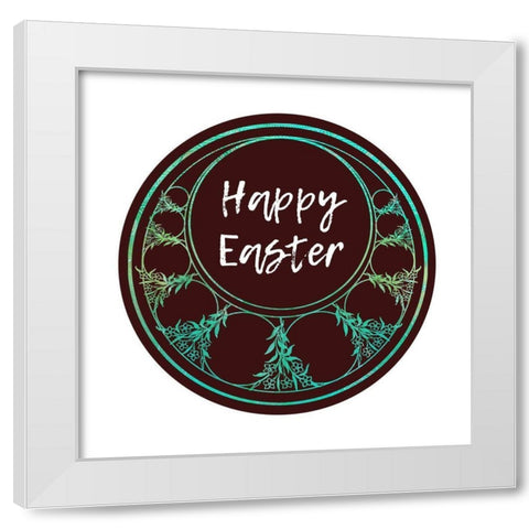 Happy Easter 2 White Modern Wood Framed Art Print by Phillip, Jamie