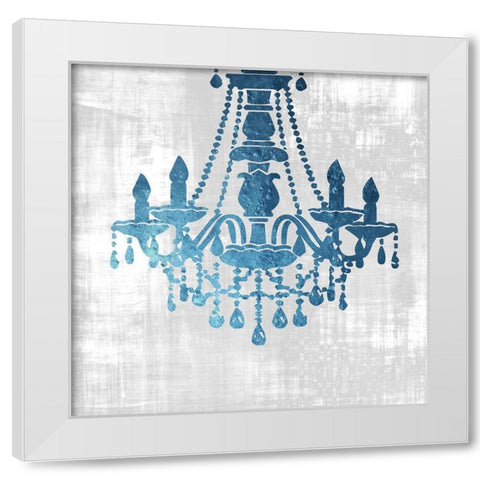 Chandelier Light White Modern Wood Framed Art Print by Phillip, Jamie