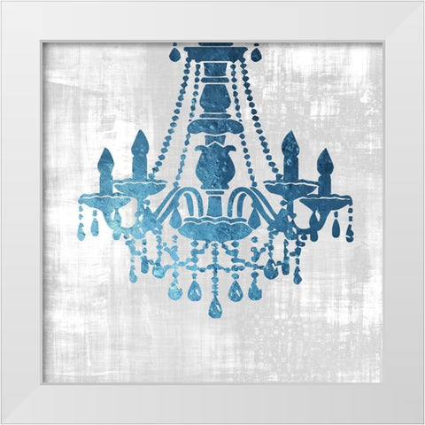 Chandelier Light White Modern Wood Framed Art Print by Phillip, Jamie