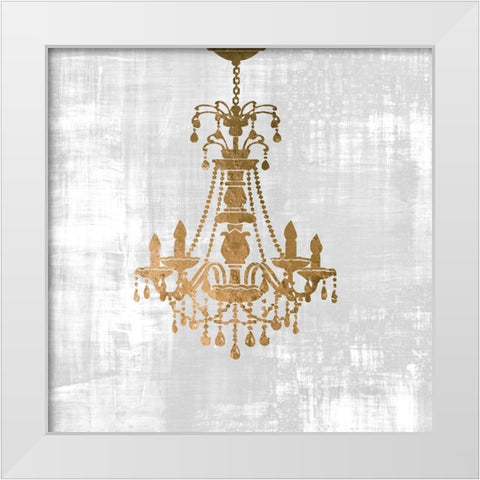 Chandelier Light 2 White Modern Wood Framed Art Print by Phillip, Jamie