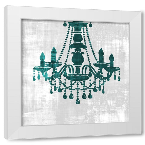 Chandelier Light 3 White Modern Wood Framed Art Print by Phillip, Jamie