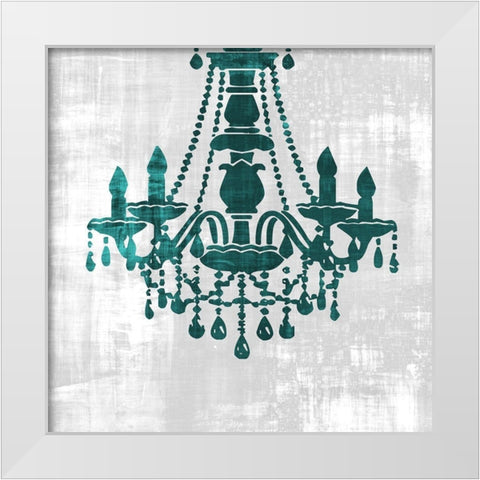 Chandelier Light 3 White Modern Wood Framed Art Print by Phillip, Jamie