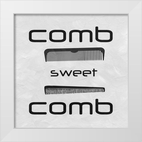 Comb White Modern Wood Framed Art Print by Phillip, Jamie