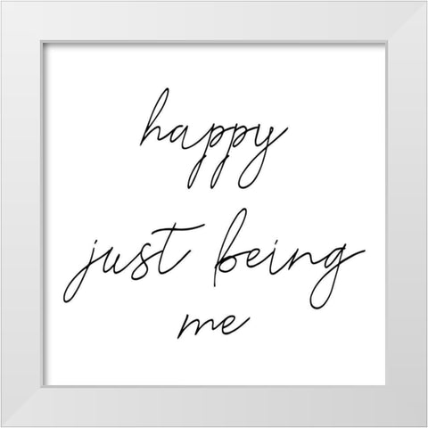 Happy 2 White Modern Wood Framed Art Print by Phillip, Jamie