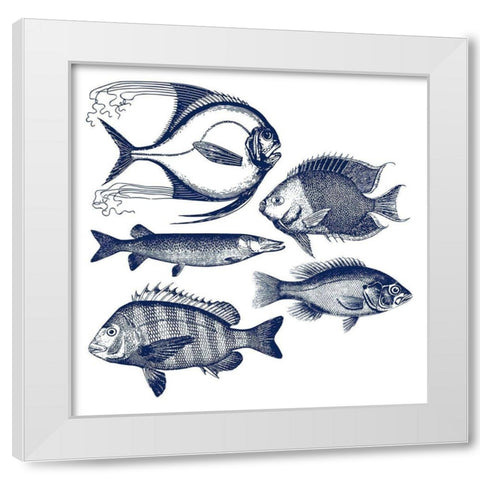 Fishes White Modern Wood Framed Art Print by Phillip, Jamie
