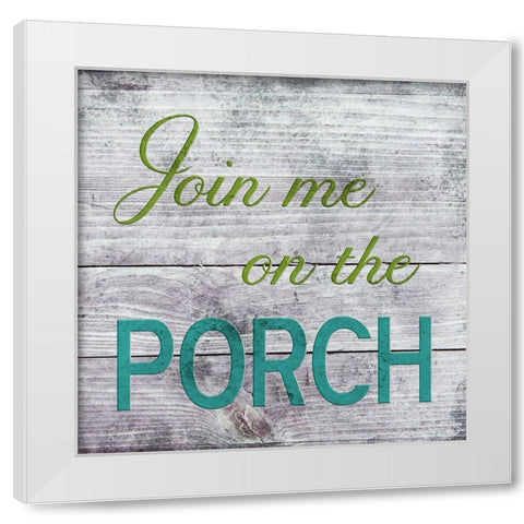 Porch White Modern Wood Framed Art Print by Phillip, Jamie