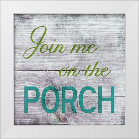 Porch White Modern Wood Framed Art Print by Phillip, Jamie