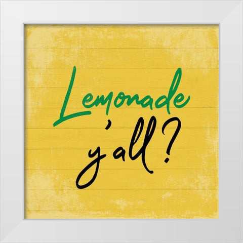 Lemonade White Modern Wood Framed Art Print by Phillip, Jamie
