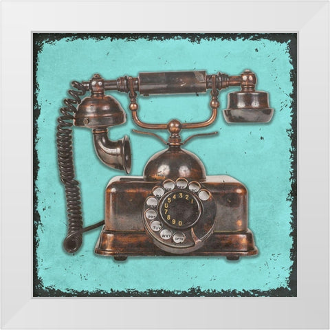 Phone Home White Modern Wood Framed Art Print by Phillip, Jamie