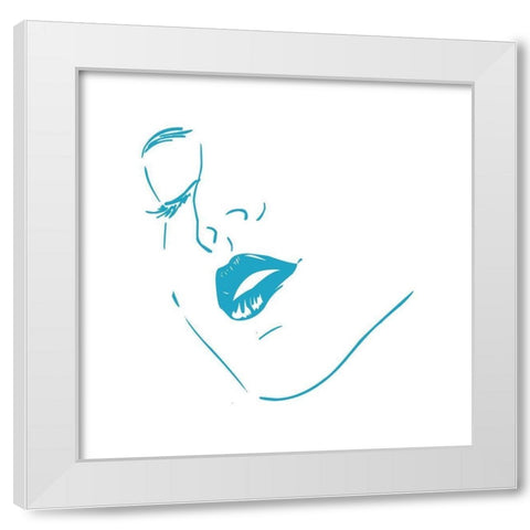 Facial White Modern Wood Framed Art Print by Phillip, Jamie