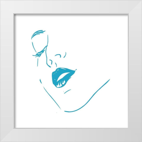 Facial White Modern Wood Framed Art Print by Phillip, Jamie