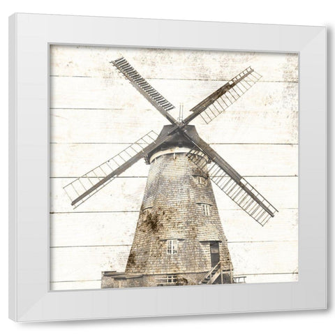 Wind Mill White Modern Wood Framed Art Print by Phillip, Jamie