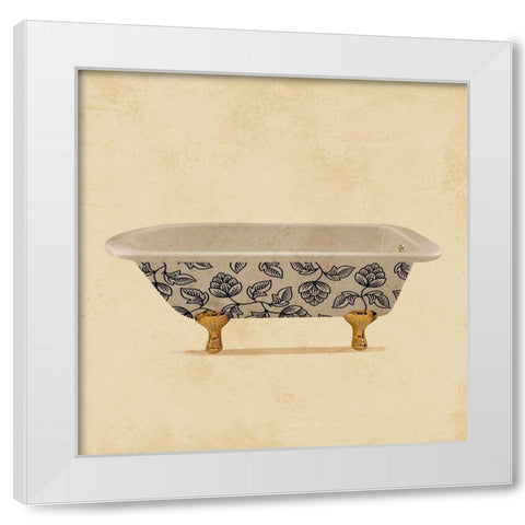 Bath 1 White Modern Wood Framed Art Print by Phillip, Jamie