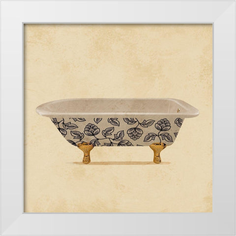 Bath 1 White Modern Wood Framed Art Print by Phillip, Jamie