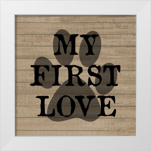 First Love White Modern Wood Framed Art Print by Phillip, Jamie