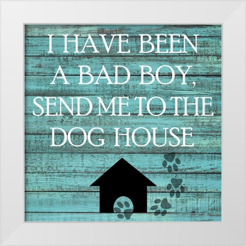 Dog House White Modern Wood Framed Art Print by Phillip, Jamie
