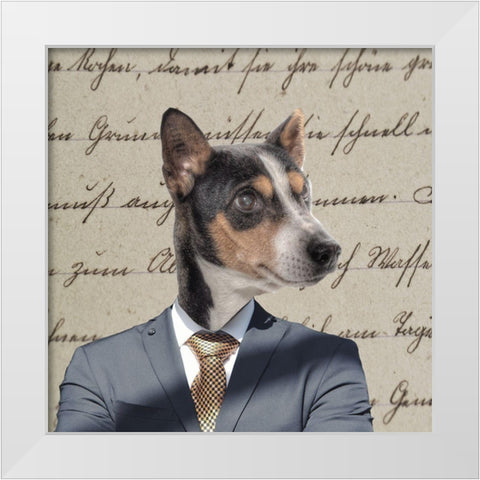 Ruff Top 4 White Modern Wood Framed Art Print by Phillip, Jamie