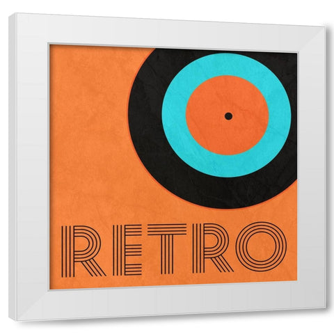 Retro White Modern Wood Framed Art Print by Phillip, Jamie